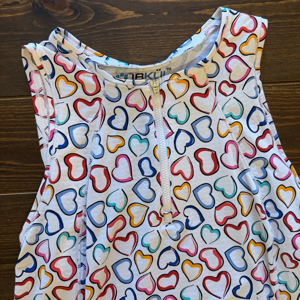 IBKUL Amara Print Tennis Dress Medium UPF 50+ Sleeveless Athletic Golf Dress - Picture 6 of 10